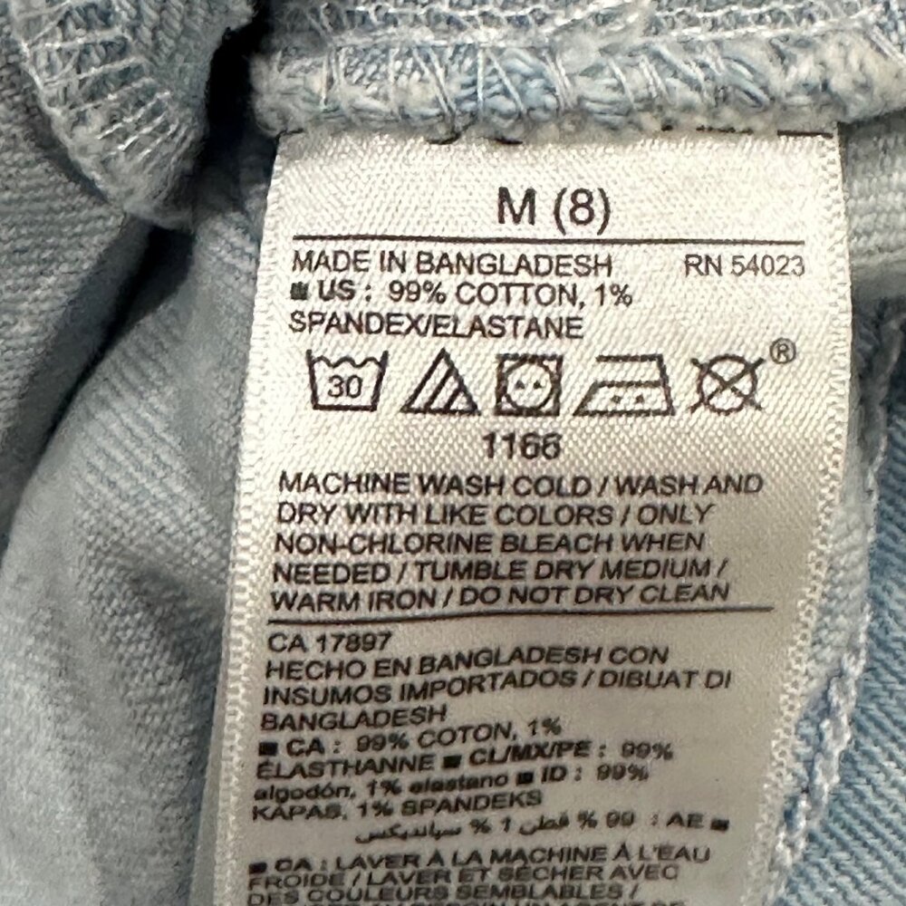 Old Navy Light Wash Kid's Denim Jean Jacket, Size M (8) - Picture 4 of 5